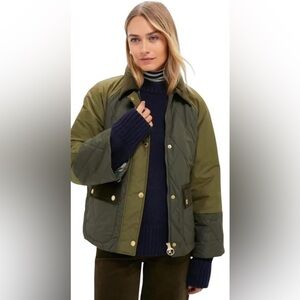 Barbour Olive and Dark Moss Martha Quilted Jacket